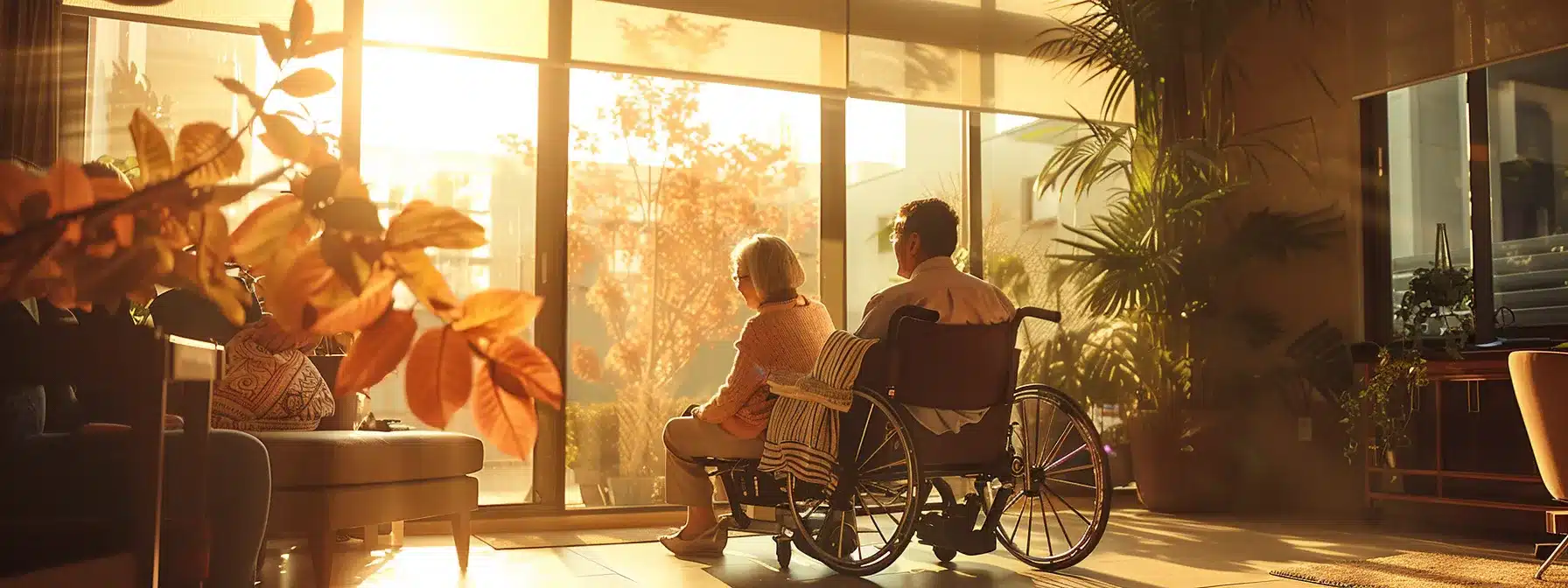 a warmly lit, modern alzheimer care facility features caregivers engaging with residents in meaningful activities, highlighting the vibrant and supportive atmosphere crucial for memory care success.